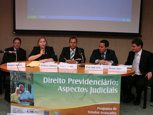 A partir da esquerda: Wagner Balera, Mellissa Folmann, Marcelo Leonardo Tavares, Artur Watt Neto e Renato Rabe
