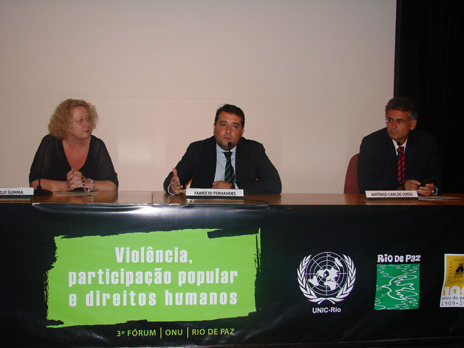 O encontro foi aberto por Valéria Shilling (à esquerda), Fabrício Fernandes e Antônio Carlos Costa