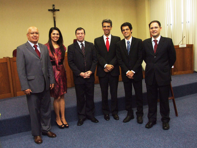 A partir da esquerda: Boaventura João Andrade, Cristiane Conde Chmatalik, Bruno Dutra, Guilherme Calmon, Pablo Coelho Charles Gomes e Fernando Mattos