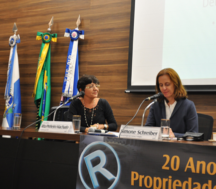 Rita Pinheiro Machado (Academia do INPI) e Simone Schreiber (Desembargadora do TRF2)