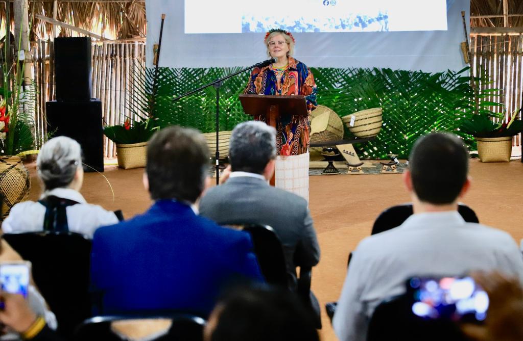 Presidente do STF lança a primeira Constituição Federal em língua Indígena e discursa na Federação das Organizações Indígenas do Rio Negro, no município de São Gabriel da Cachoeira (AM).