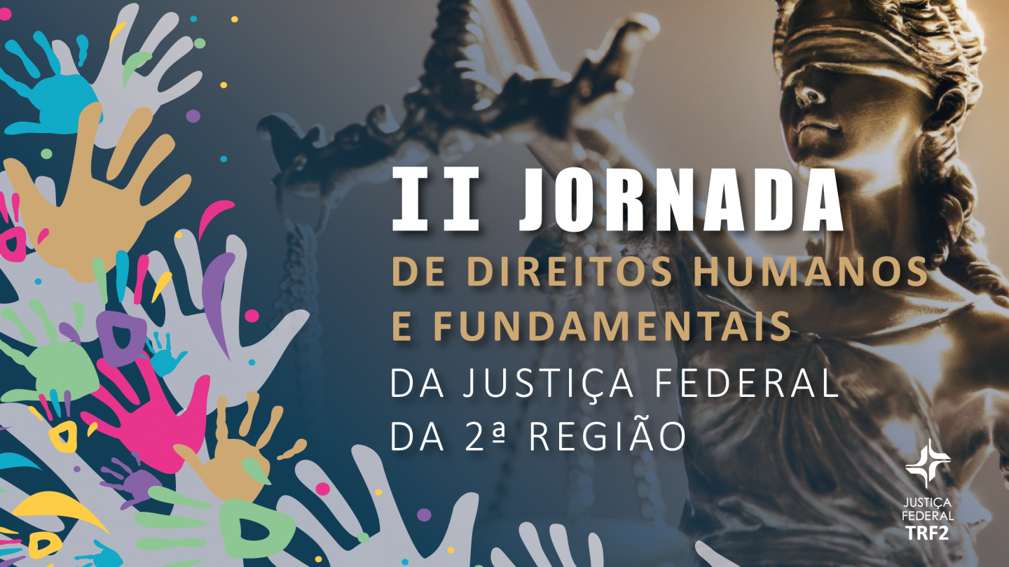 Logomarca da II Jornada de Direitos Humanos e Fundamentais da Justiça Federal da 2ª Região